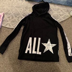 Converse Black and White Star Hoodie Sweatshirt